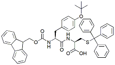 Molecular structure of the compound: Fmoc-Tyr(t-Bu)-Cys(Trt)-OH