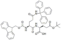 Molecular structure of the compound: Fmoc-Gln(Trt)-Glu(t-Bu)-OH