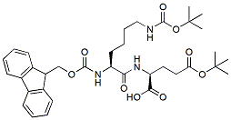Molecular structure of the compound: Fmoc-Lys(Boc)-Glu(t-Bu)-OH