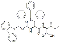 Molecular structure of the compound: Fmoc-Cys(Trt)-Ile-OH