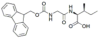 Molecular structure of the compound: Fmoc-Gly-Ile-OH