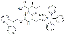 Molecular structure of the compound: Fmoc-His(Trt)-Ile-OH