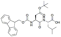 Molecular structure of the compound: Fmoc-Asp(t-Bu)-Leu-OH