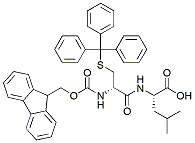Molecular structure of the compound: Fmoc-Cys(Trt)-Leu-OH