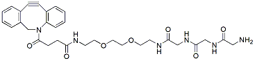Molecular structure of the compound: Gly-Gly-Gly-PEG2-DBCO
