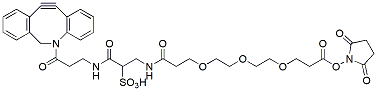 Molecular structure of the compound: Sulfo DBCO-PEG3-NHS ester, TEA salt