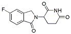 Molecular structure of the compound: 3-(5-Fluoro-1-oxoisoindolin-2-yl)piperidine-2,6-dione