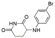 Molecular structure of the compound: 3-((4-Bromophenyl)amino)piperidine-2,6-dione