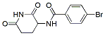 Molecular structure of the compound: 4-Bromo-N-(2,6-dioxopiperidin-3-yl)benzamide