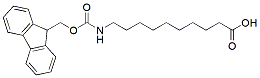 Molecular structure of the compound: Fmoc-10-aminononanoic acid