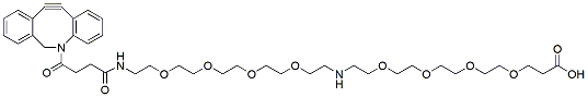 Molecular structure of the compound: N-(DBCO-PEG4)-N-PEG4-acid