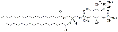 Molecular structure of the compound: PtdIns-(4,5)-P2 (1,2-dipalmitoyl) (sodium salt)