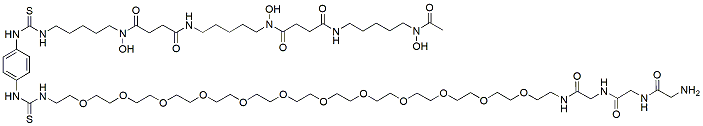 Molecular structure of the compound: Deferoxamine-PEG12-Gly-Gly-Gly