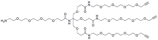Molecular structure of the compound: Amino-PEG4-tris-PEG4-alkyne