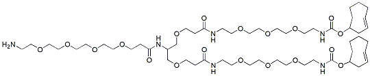 Molecular structure of the compound: Amino-PEG4-bis-PEG3-TCO