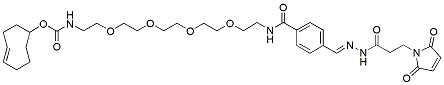 Molecular structure of the compound: TCO-PEG4-hydrazone-Mal