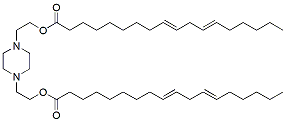 Molecular structure of the compound: Piperazine-bis(ethyl octadeca-9,12-dienoate)