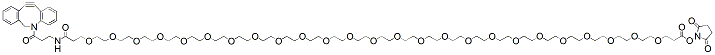 Molecular structure of the compound: DBCO-NHCO-PEG25-NHS Ester