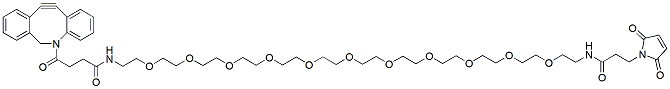 Molecular structure of the compound: DBCO-PEG11-amido-Maleimide