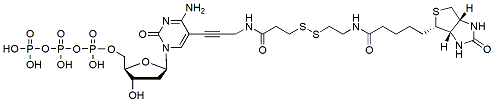 Molecular structure of the compound: Biotin-S-S-amido-Propargyl-dCTP