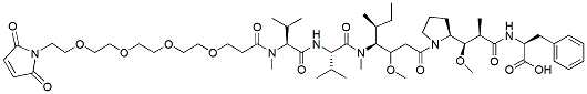 Molecular structure of the compound: Mal-PEG4-MMAF