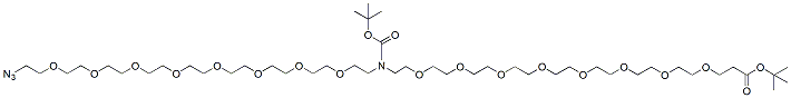 Molecular structure of the compound: N-(Azido-PEG8)-N-Boc-PEG8-t-butyl ester