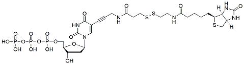 Molecular structure of the compound: Biotin-S-S-amido-Propargyl-dUTP