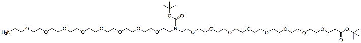 Molecular structure of the compound: N-(Boc)-N-(Amine-PEG8)-N-PEG8-t-butyl ester