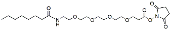 Molecular structure of the compound: Octanoic acid-PEG4-NHS ester