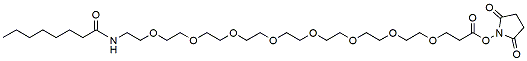 Molecular structure of the compound: Octanoic acid-PEG8-NHS ester