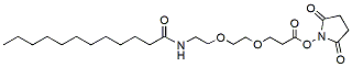Molecular structure of the compound: Dodecanoic acid-PEG2-NHS ester