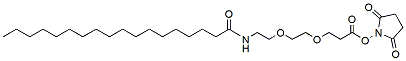 Molecular structure of the compound: Stearic acid-PEG2-NHS ester