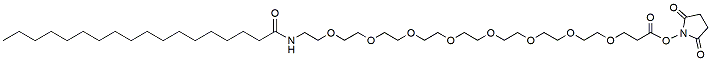 Molecular structure of the compound: Stearic acid-PEG8-NHS ester