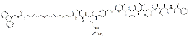 Molecular structure of the compound: Fmoc-PEG4-Val-Cit-PAB-MMAE