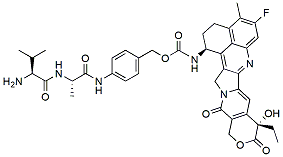 Molecular structure of the compound: Val-Ala-PAB-Exatecan