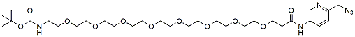 Molecular structure of the compound: t-Boc-N-amido-PEG8-Picolyl azide