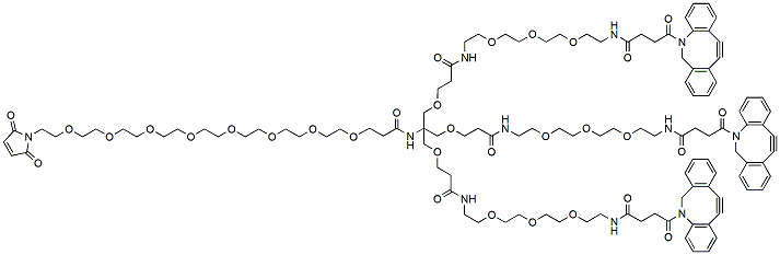 Molecular structure of the compound: Mal-PEG8-tris-PEG3-DBCO