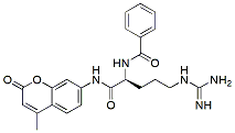 Molecular structure of the compound: Bz-Arg-AMC, HCl salt
