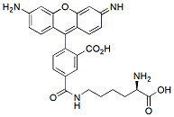 Molecular structure of the compound: 5-Carboxyrhodamine labeled D-Lysine