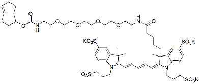 Molecular structure of the compound: BP Fluor 647-PEG4-TCO