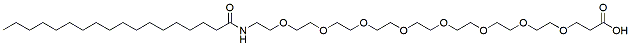 Molecular structure of the compound: Stearic acid-PEG8-acid