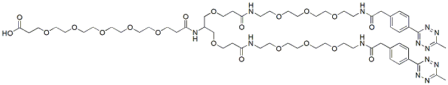 Molecular structure of the compound: acid-PEG5-bis-PEG3-methyltetrazine