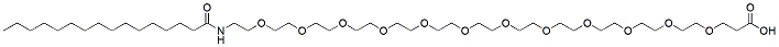 Molecular structure of the compound: Palmitic acid-PEG12-acid