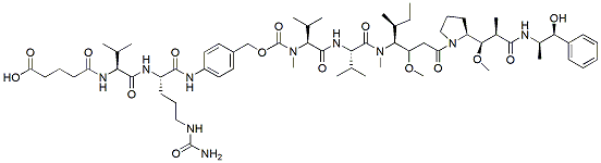 Molecular structure of the compound: OH-Glu-Val-Cit-PAB-MMAE