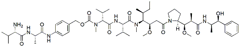Molecular structure of the compound: Val-Ala-PAB-MMAE