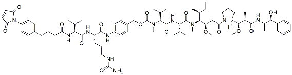Molecular structure of the compound: Mal-Phe-C4-VC-PAB-MMAE