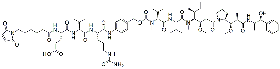 Molecular structure of the compound: MC-EVCit-PAB-MMAE