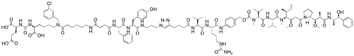 Molecular structure of the compound: PSMA-Val-Cit-PAB-MMAE