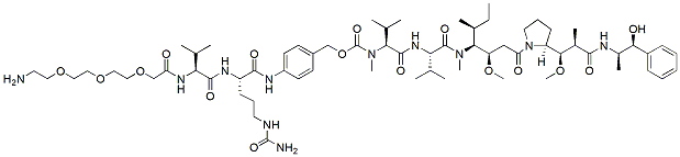 Molecular structure of the compound: NH2-PEG3-VC-PAB-MMAE