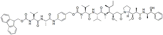 Molecular structure of the compound: Fmoc-VAP-MMAE